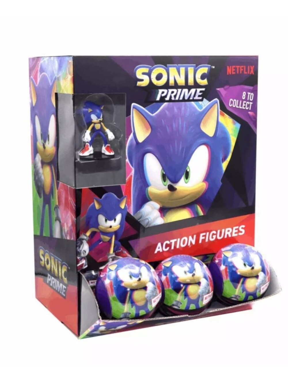 Sonic The Hedgehog: Series 1 Prime Articulated Action Figure, Minis 10 Balls Set